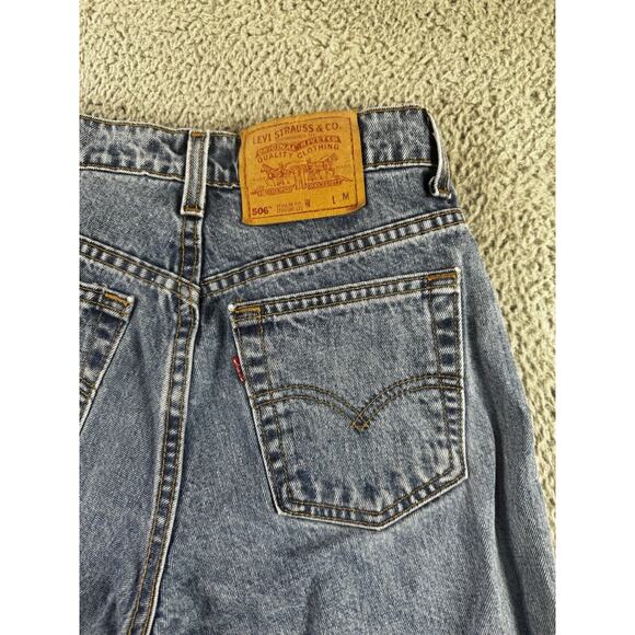Vintage Levis 506 Jeans Women 6 Regular Fit Straight Leg Blue Denim Pants 95 90s - Picture 8 of 8